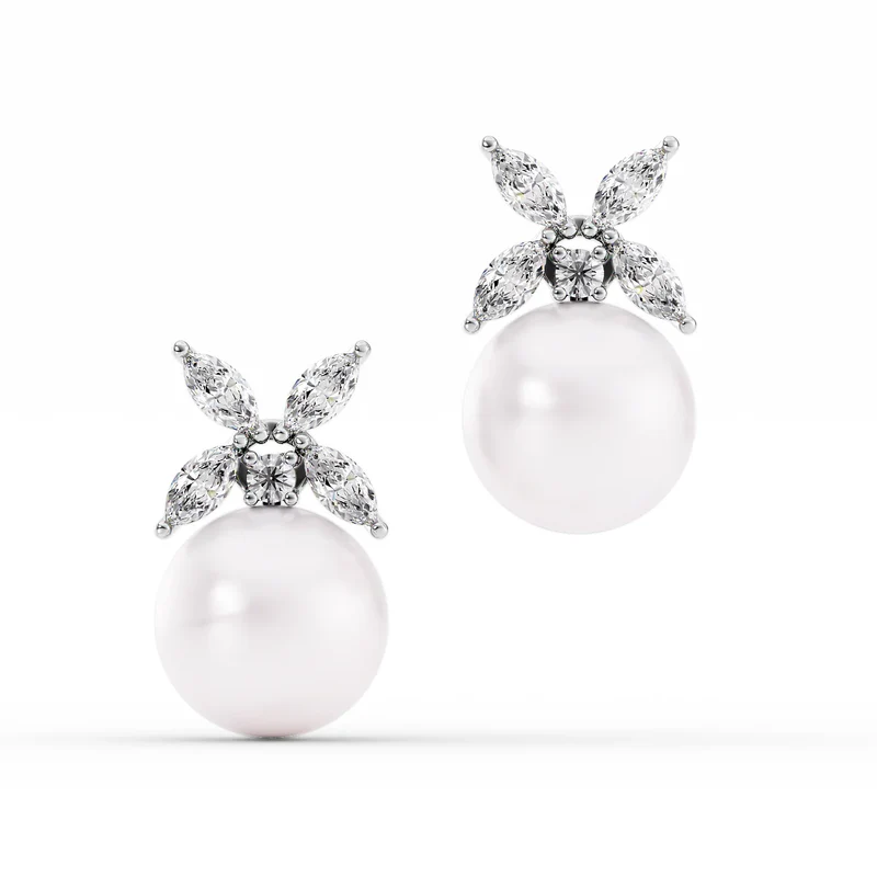 Clover Pearl Studs