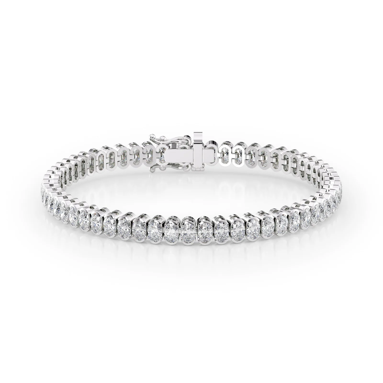 Bezel Oval Tennis Bracelet