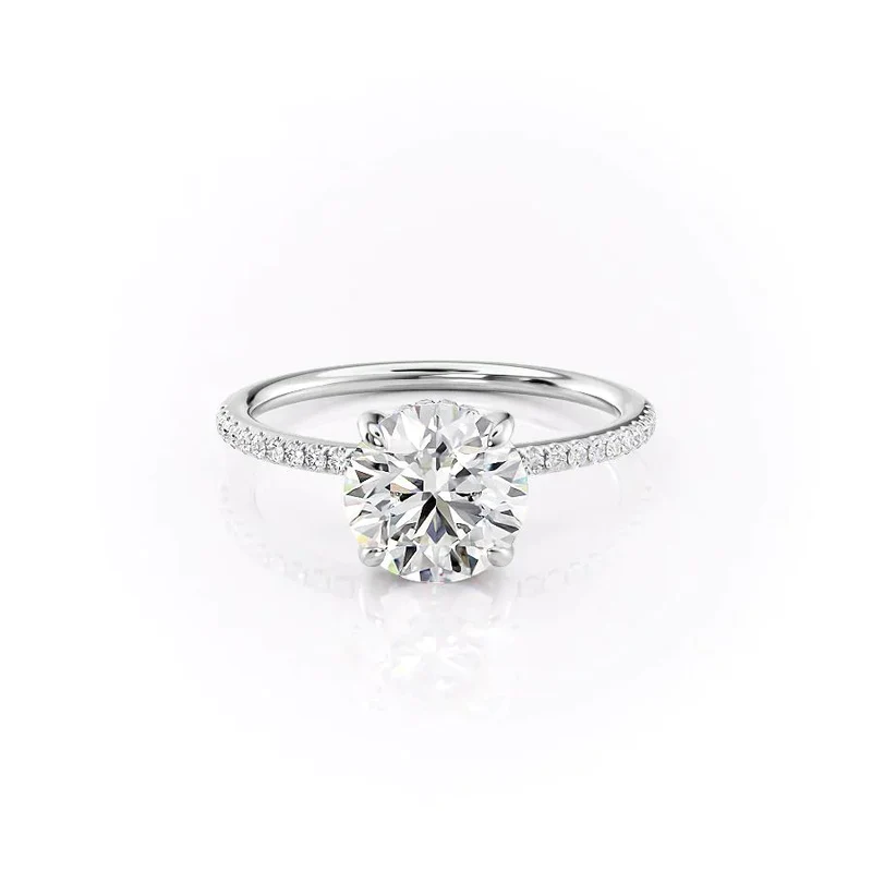 The Pave Kamellie Set Moissanite With A 1.0 Carat