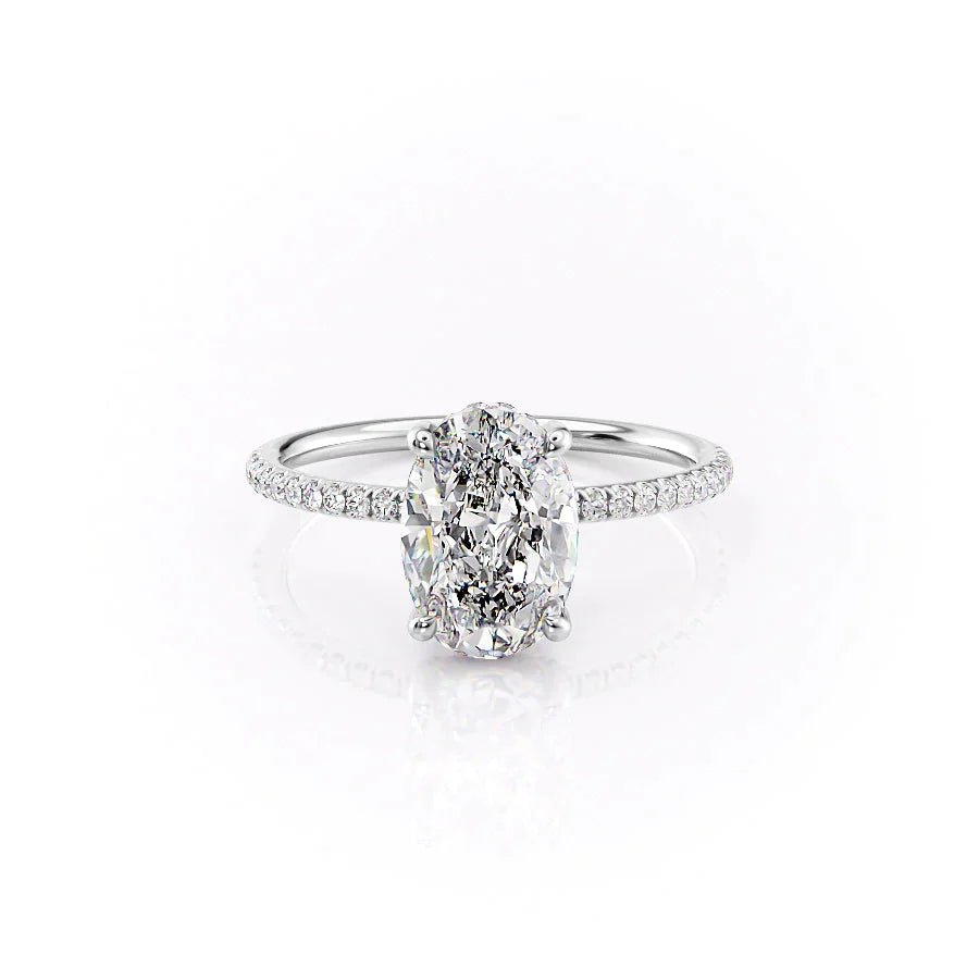 The Pave Crown Kamellie Set With A 1.0 Carat