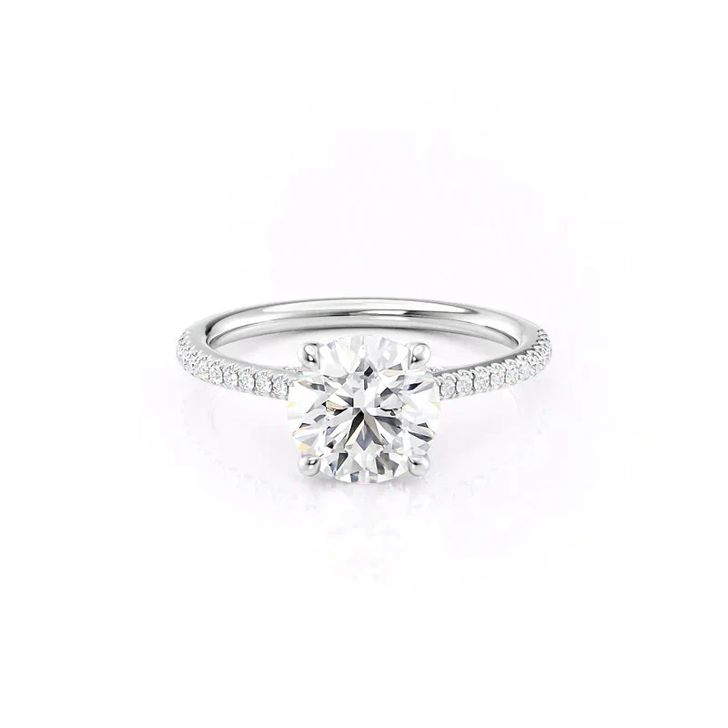 The Pave Claire Set Moissanite With A 1.0 Carat