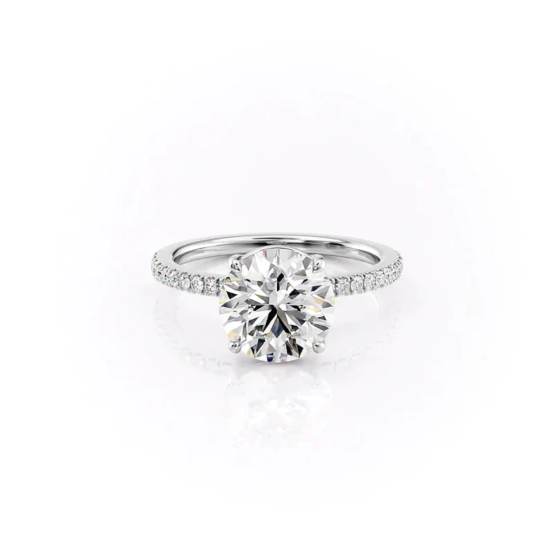 The Pave Eleanor Set With A 1.0 Carat