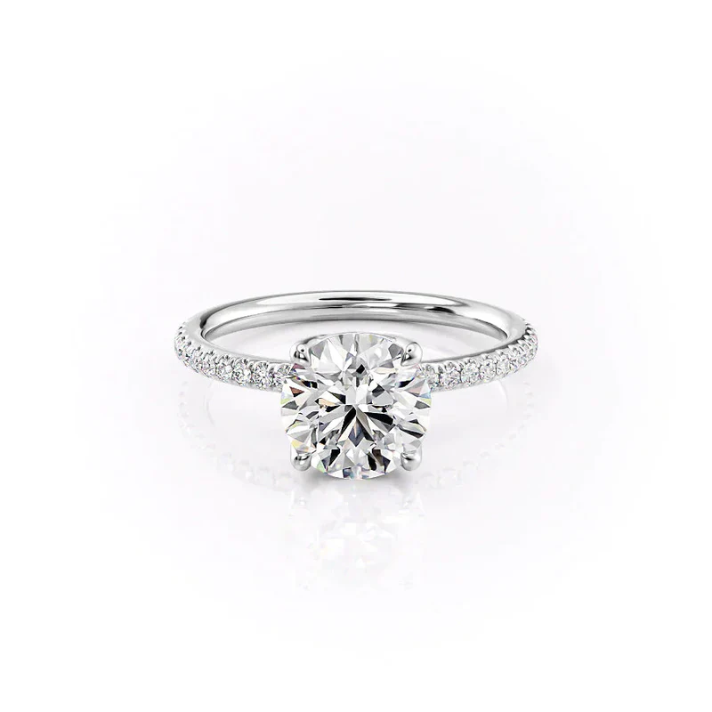 The Pave Alison Set Moissanite With A 5.5 Carat