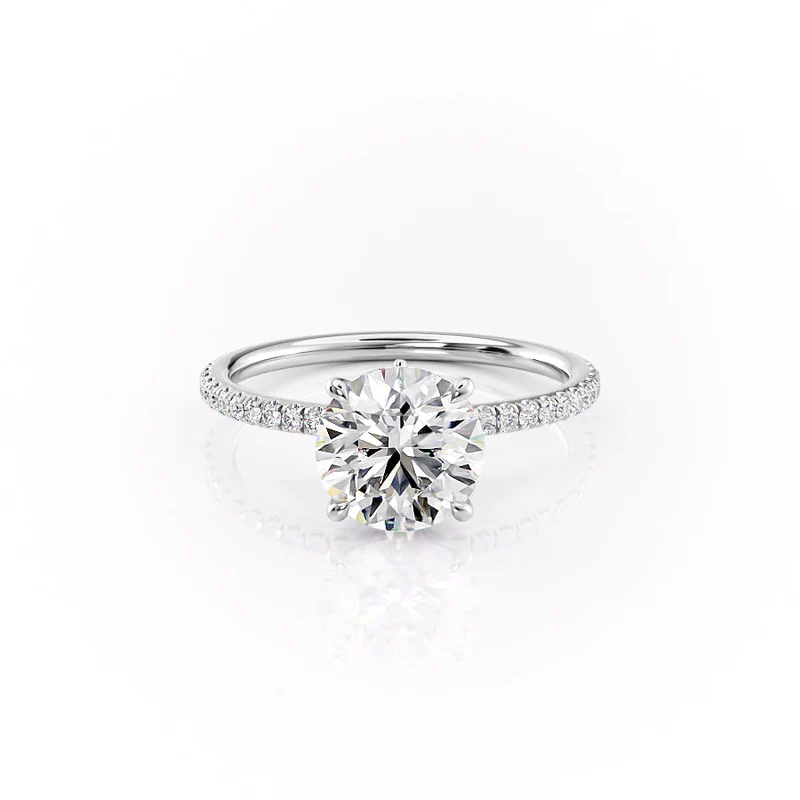 The Pave Luna Set Moissanite With A 5.0 Carat