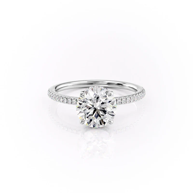 The Pave Margot Set Moissanite With A 5.0 Carat
