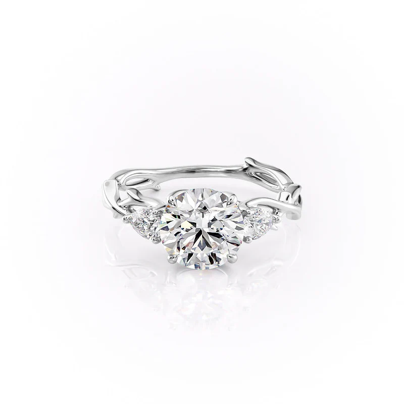 The Three Stone Twig Set Moissanite With A 5.0 Carat