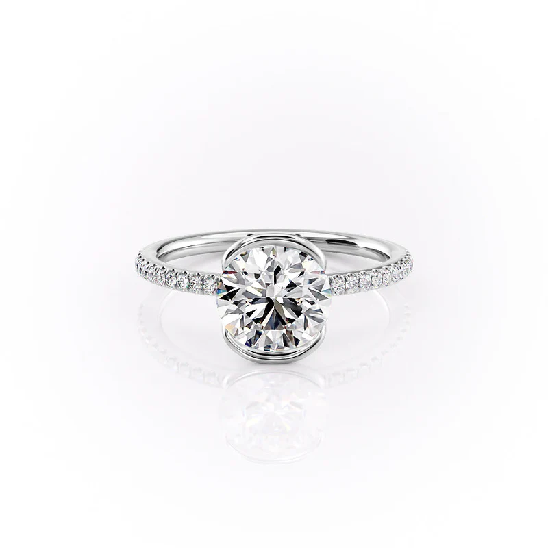 The Pave Eliza Set Moissanite With A 1.0 Carat