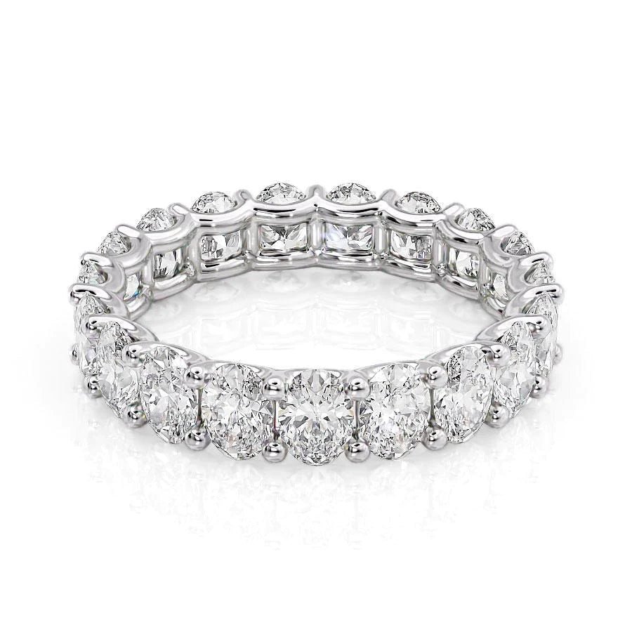 4ct Oval U Prong Eternity
