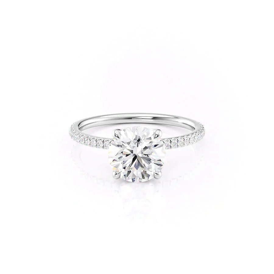 The Pave Nelly Set Moissanite With A 1.0 Carat
