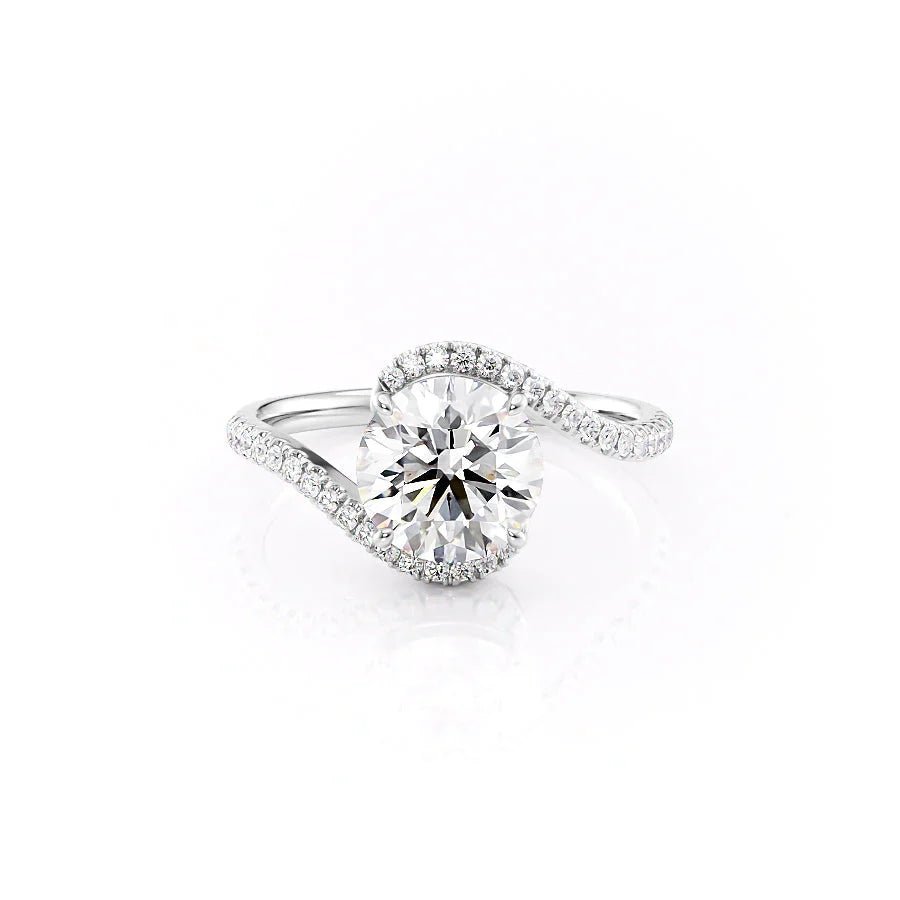 The Pave Skyler Set Moissanite With A 1.0 Carat