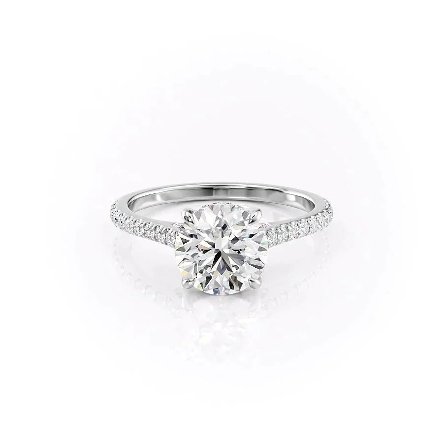 The Pave Natalie Set Moissanite With A 1.0 Carat