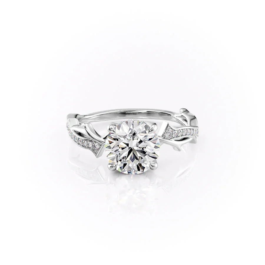 The Pave Twig Set Moissanite With A 1.0 Carat