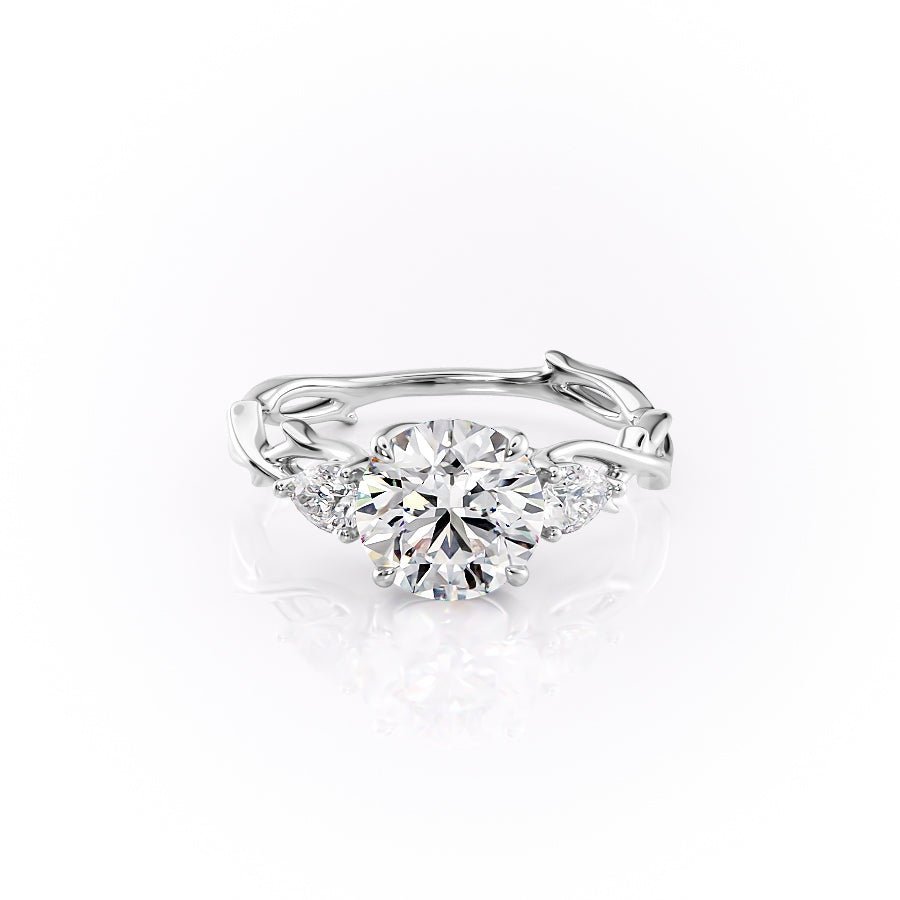 The Three Stone Twig Set Moissanite With A 1.0 Carat