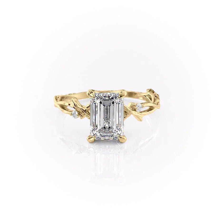 The Textured Twig Set Moissanite With A 1.5 Carat