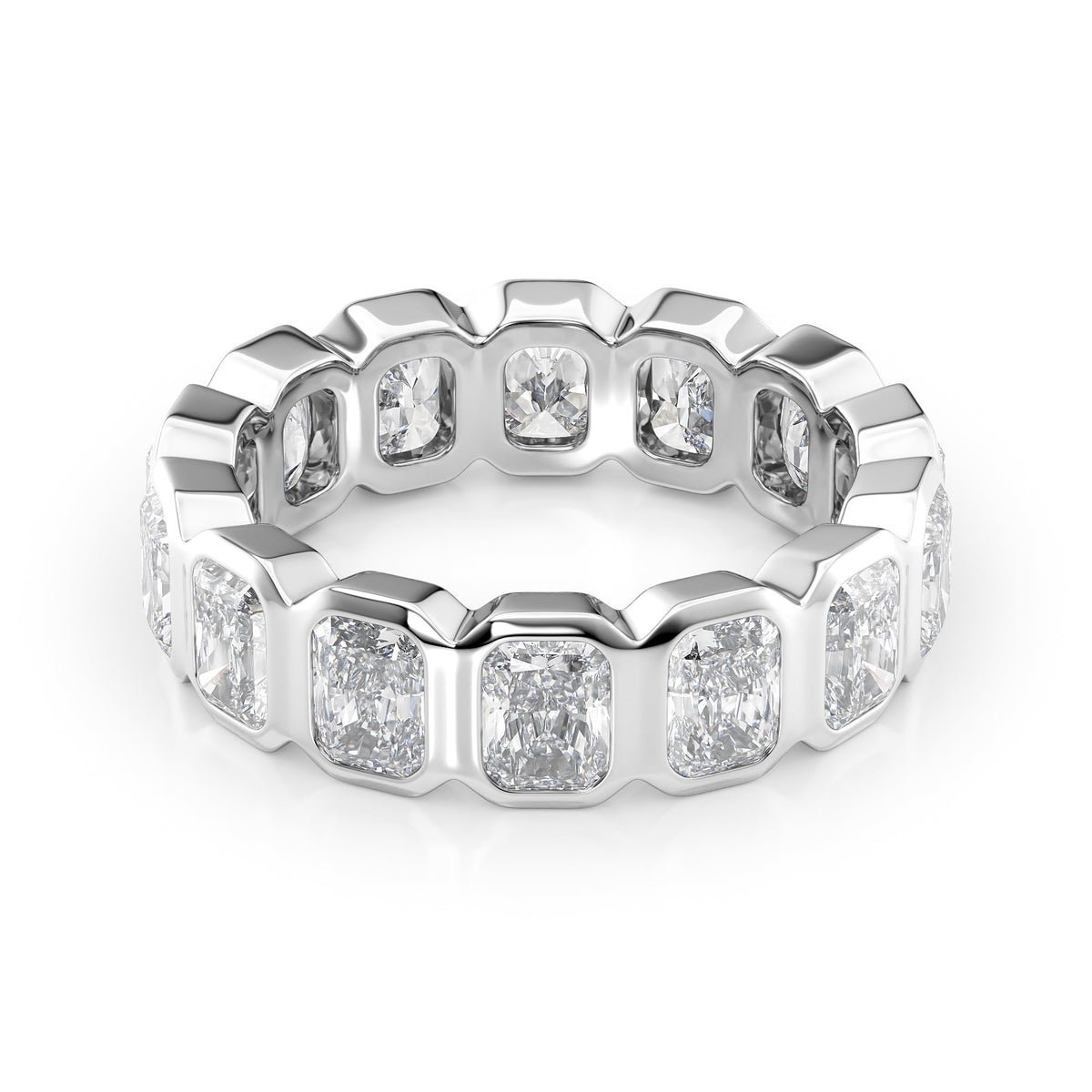 4ct Radiant Bezel Eternity