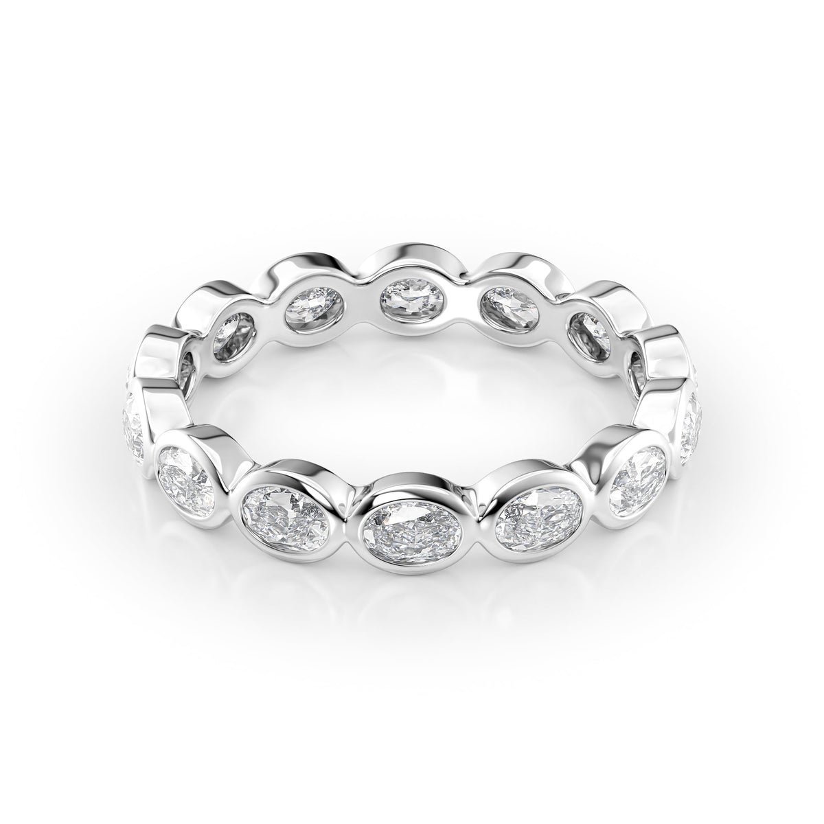 1.4ct East West Oval Bezel Eternity